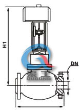 比（bǐ）例積（jī）分（fèn）電動調節閥(二通（tōng）)外形圖