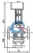 比例積（jī）分電動調節閥(三通)外形圖