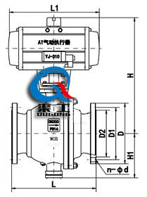 固定式氣動球閥 (配AT執行器)